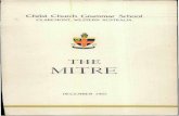 THE MITRE - CCGS Christ Church Grammar Schoolobafiles.ccgs.wa.edu.au/Mitre/1955-december.pdf · School Notes 6 Valete and Salvete 7 Speech Night, 1954 9 University Examinations 11