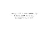 Student Body Constitution - Baylor UniversityPar 1. All student legislative power herein granted shall be vested in the Senate. Par. 2. It shall be the responsibility of the Senate