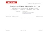 Lenovo Engineering Specification xxxxxxx · Engineering Specification. 01May2019. Page 1 of 149 Version 7.5. Lenovo Engineering Specification 41A7731 . Baseline Environmental Requirements