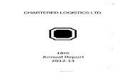 CHARTERED LOGISTICS LTD.@ Chartered Logistics Ltd. NOTICE Notice is hereby given that the Annual ~eneral Meeting of the Company will be held on Friday, 22nd day of August, 2013 at