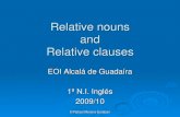 Relative nouns and Relative clausesNon-Defining relative clauses Use Examples Notes/Problems To give extra information about a person, place or thing. Use who, which, where, and whose.