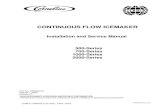 CONTINUOUS FLOW ICEMAKER instalacion y servicio.pdf · Installation and Service Manual CONTINUOUS FLOW ICEMAKER 500-Series 700-Series 1000-Series 2000-Series IMI CORNELIUS INC; 1997–2002