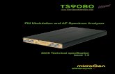 TS9080 - Save Diffusion...Balanced amplifier Balanced amplifier Left jack output FIFO FPLA control unit USB RDS decoder Band pass filter Multipath output Analyser input I2C I2C I2C