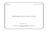 IMPORTANT CASE LAWSINDEX S. NO. IMPORTANT CASE LAWS PAGE NO. 1 Supreme Court - Civil Cases 01 2 Supreme Court - Criminal Cases 05 3 High Court - Civil Cases 13 4 High Court - Criminal