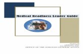 Medical Readiness Leader Guide Readines… · 6.1 e-Profile (Electronic Profiling System) ... Unit Surgeon Serve as principle advisor on health-related issues affecting the command