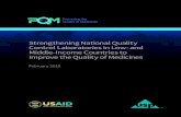 StrengtheningNationalQuality ControlLaboratories inLow- and ......assurance systems and supports manufacturing of quality-assured priority essential medicines for malaria, HIV/AIDS,