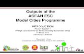 Outputs of the ASEAN ESC Model Cities Programme · under the ASEAN ESC Model Cities Model Programme 5. ESC Awards based on performance indicators Linkages established with the ASEAN