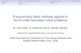 Exponentially-fitted methods applied to fourth-order boundary ...mvdaele/voordrachten/kos2008.pdf• linear multistep methods • Runge-Kutta methods Aim : build methods which perform