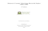 Monroe County Marriage Records Index 1882-1905 · 2018. 12. 20. · Monroe County Marriage Records Index, 1882-1905, 2nd Edition Preface Column Descriptions Columns 1 & 3: Names of