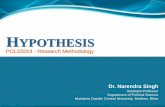 Meaning of Hypothesis - MGCUB · Thus, hypothesis is a statement which should be a clear, specific, testable and predictable statement. Hypothesis must be guided by some available