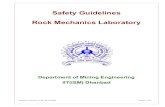 Safety Guidelines Rock Mechanics Laboratory · 2020. 9. 3. · 5 Biological hazard (snake bite, rats, cats) 1. Periodic pest control measures 1. Doors and windows to be repaired to