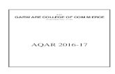 AQAR 2016-17€¦ · M.E.S. GARWARE COLLEGE OF COMMERCE Off Karve Road, Pune – 411 004 AQAR 2016-17