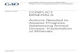 U.S. Government Accountability Office (U.S. GAO) - GAO-20 ...Table 1: U.S. Agencies’ Reported Conflict Mineral Activity by Strategic Objective and Sub-Objective from October 2018