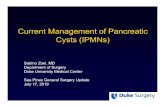 Current Management of Pancreatic Cysts (IPMNs)...Jul 17, 2019  · Cystic lesions pancreas Clinical significance: • de Jong et al.: • 2803 consecutive MRI (abdomen), mean age 51