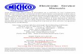 Electronic Service Manuals - Michco · 2014. 12. 12. · Electrical Requirements 2 Control Panel Identification 3 ... • These machines are designed for level floor operation only.