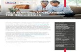 2020 YEAR-END TAX PLANNING FOR INDIVIDUALS...2020 YEAR-END TAX PLANNING FOR INDIVIDUALS 3Long-term Capital Gains Tax Rate Single Joint Head of Household 2020 Projected 2021 2020 Projected