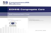 EOHHS Congregate Care...• This self-assessment will provide each congregate care program site with an opportunity to review their current infection control practices and to identify