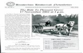 The Ride To Pleasant Grove 17 November 2002 at 2 p.m. · 2015. 11. 11. · ^unterbon Historical Vol. 38, NO. 3 Published by Hunterdon County Historical Society FALL 2002 The Ride