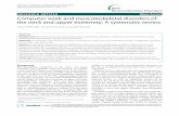 Research articleComputer work and musculoskeletal disorders of … · 2017. 8. 27. · tive examination (e.g. a physical examination, scanning, or x-ray) of musculoskeletal disorders