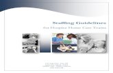 Staffing Guidelines - NHPCO · factors that should be considered in estimating staffing caseloads. Some of the factors have median, mean/average, or percentage data reported in the