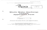 Waste Water Discharge Licence Application Form · 2011. 9. 29. · d %LE Waste Water Discharge Authorisation Application Form Tracking Amendments to Draft Application Form Version