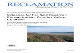Evidence for Far-field Reservoir Pressurization, Paradox ......U.S. Department of the Interior Bureau of Reclamation April 2016 Technical Memorandum TM-85-833000-2014-42 Evidence for