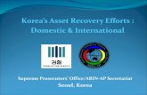 Korea’s Asset Recovery Efforts...Criminal Asset Recovery Division of the SPO’s Anti-Corruption Department - Members: 1 supervisory prosecutor, 1 prosecutor, 1 supervisory investigator,