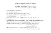 CME 3010 Solar Power for Africa Monday, Wednesday ...beaucag/Classes/SolarPowerForAfrica/Slides/Slides1.pdf1 CME 3010 Solar Power for Africa Monday, Wednesday 9:00 to ~10:00 University