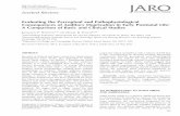 Evaluating the Perceptual and Pathophysiological ......JARO : 535–546 (2011) DOI: 10.1007/s10162-011-0271-6 D 2011 Association for Research in Otolaryngology 535 JARO Journal of