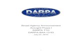 Broad Agency Announcement ArcLight Phase I DARPA TTO …...3 Part One: Overview Information! Federal Agency Name – Defense Advanced Research Projects Agency (DARPA), Tactical Technology