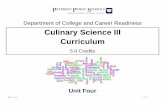 Department of College and Career Readiness Culinary Science III … Science... · 2018. 9. 6. · 2 | P a g e LPK Culinary Science III Course Description Culinary Science III provides