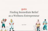 as a Wellness Entrepreneur Finding Immediate Relief · Wellness Industry Relief