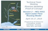 Riverine Modeling Proof of Concept - Susitna-Watana Hydro€¦ · 4/15-17/2014 DRAFT – SUBJECT TO REVISION Study 8.5 3 HEC-RAS Open-water Flow Routing Model – V2 •Improvements