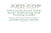Microsoft Excel 2016 Basic Authoring and Testing Guide …  · Web viewMicrosoft Excel 2016 Basic Authoring and Testing Guide Subject: Section 508 Accessibility Guidance Keywords: