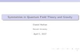 Symmetries in Quantum Field Theory and Gravityqgscvii.fisica.edu.uy/wp-content/uploads/2017/04/qgscvii_Harlow.pdf · Today we will discuss two old conjectures about symmetries in