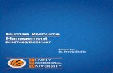 Human Resource Management · 2017. 7. 13. · DMGT406 HUMAN RESOURCE MANAGEMENT Sr. No. Topics 1. Understanding the nature and scope of Human Resource Management: HRM functions and