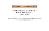 CONTROL SYSTEM LAB MANUAL EIC 551...CONTROL SYSTEM LAB MANUAL EIC 551 DEPARTMENT OF ELECTRONICS AND COMMUNICATION ENGINEERING 27, Knowledge Park-III, Greater Noida, (U.P.) Phone :