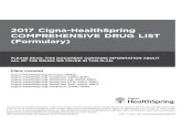 2017 Cigna-HealthSpring COMPREHENSIVE DRUG LIST (Formulary) · 2017. 11. 1. · Covered Drug Index If you are not sure what category to look under, you should look for your drug in