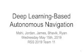 Deep Learning-Based RSS 2019 Team 11 Autonomous Navigation … · 2020. 11. 9. · MIT RSS Team 11 20 Jordan Docter MIT ‘21 Ryan Sander MIT ‘20 James Pruegsanusak MIT ‘19 Mahi