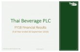 Thai Beverage PLC - listed companythaibev-m.listedcompany.com/newsroom/20181126...Nov 26, 2018  · Sabeco’s operations were recognized under beer business. FY18 (Full Year ended