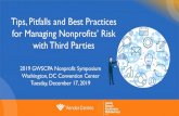 Tips, Pitfalls and Best Practices for Managing Nonprofits’ Risk ... GWSCPA...Tips, Pitfalls and Best Practices for Managing Nonprofits’ Risk with Thrid Partesi 2019 GWSCPA Nonprofit