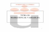 TEMA 10: MARKETING II: VARIABLES.josejavierfernandez.weebly.com/.../tema_x._marketing_ii._variables..pdf · empresa dispone de cuatro variables básicas que debe combinar adecuadamente