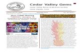 CEDAR VALLEY GEMS JANUARY 2018 VOL SSUEEarth was hit by about 20 billion billion tons of asteroidal materi-al. During the formation of Earth about 4.6 billion years ago, mol-ten iron