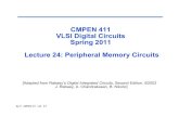 CMPEN 411 VLSI Digital Circuits Spring 2011 Lecture 24 ...kxc104/class/cmpen411/11s/lec/C411L24...Static –SRAM data is stored as long as supply is applied large cells (6 fets/cell)