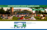 ASSISTANT CITY MANAGER - Valtas Group · 2020. 10. 12. · THE CITY Situated on the southern tip of Puget Sound in the shadow of magnificent Mt. Rainier, Lacey lies in the center