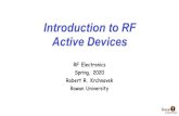 Introduction to RF Active Devices - Rowan Universityusers.rowan.edu/~krchnavek/rowan_university/rf...Diode Models Large-Signal or Nonlinear Model Symbol SPICE Description Typical Values
