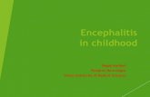 Encephalitis in childhood class/3-8-99... · 2020. 10. 24. · Acute Encephalitis Mostly due to viral inf. Herpes simplex virus (HSV) (the most common etiology of acute sporadic encephalitis)