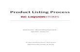 Product Listing Process - BC Liquor Stores · 2019. 4. 9. · Overview of Product Listing Process Product Listing Process at BC Liquor Stores Page 1 • Log on to the Under News &