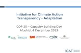 Initiative for Climate Action Transparency - Adaptation - Adaptation.pdf · Project coordination and management, engagement with other ICAT activities, and global outreach and communication