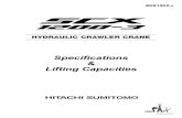 HYDRAULIC CRAWLER CRANEHYDRAULIC CRAWLER CRANE 1205 X 05H.JA123-1a SCX1200-3 35t 35t 35t 35t ロ ー プ 速 度 ＊ フロント／リヤ（定格12 t 負荷時） m/min 110（45）